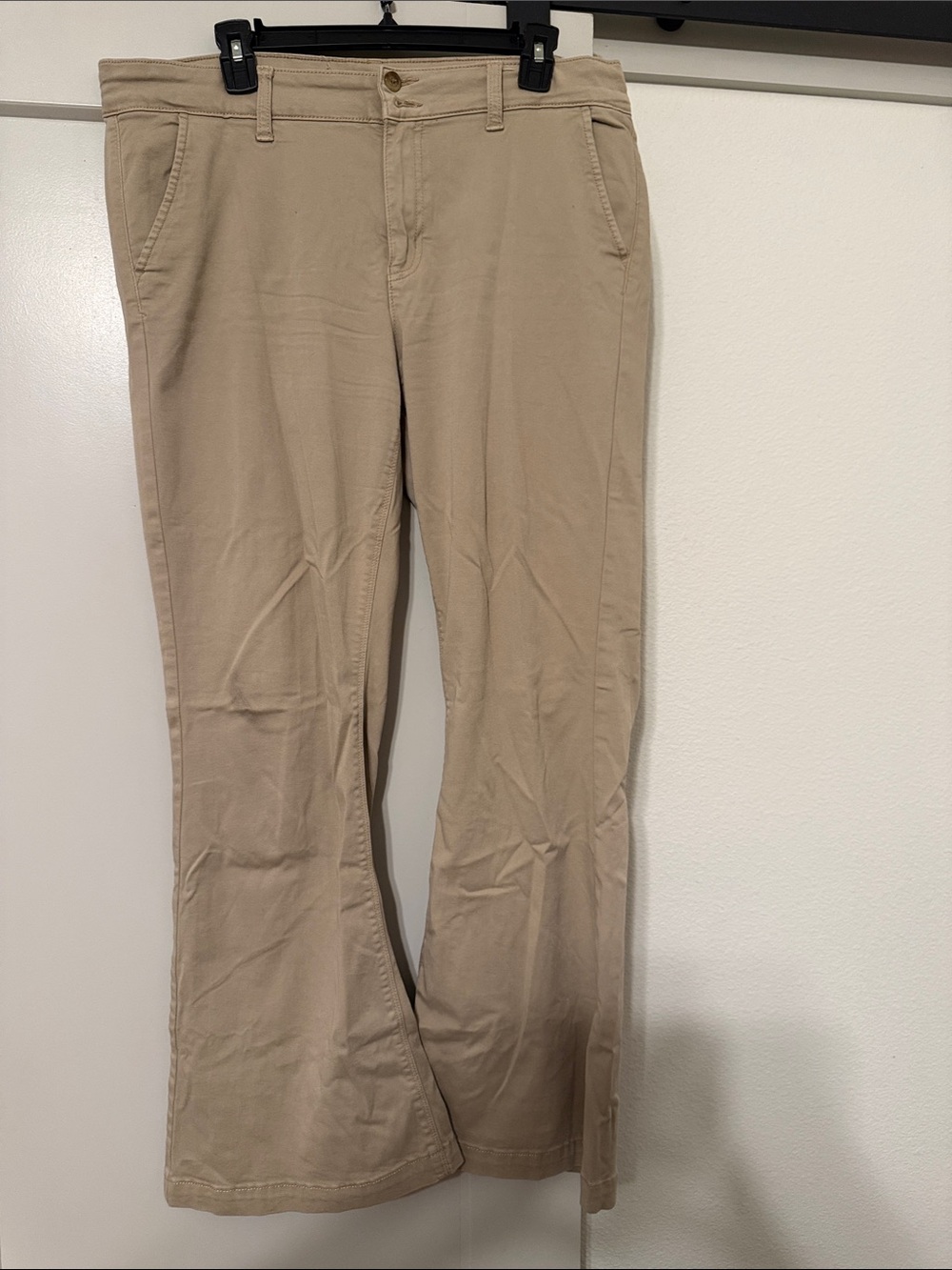American Eagle Outfitters Khaki Flare - Light Tan
